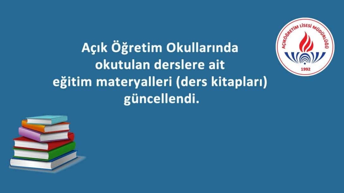 Açık Öğretim Okulları Ders Kitapları Güncellendi